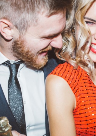 Photos of man and woman smiling