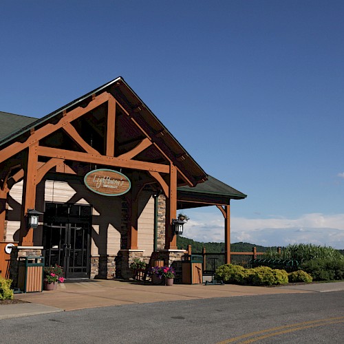 The image shows the entrance of a restaurant called 