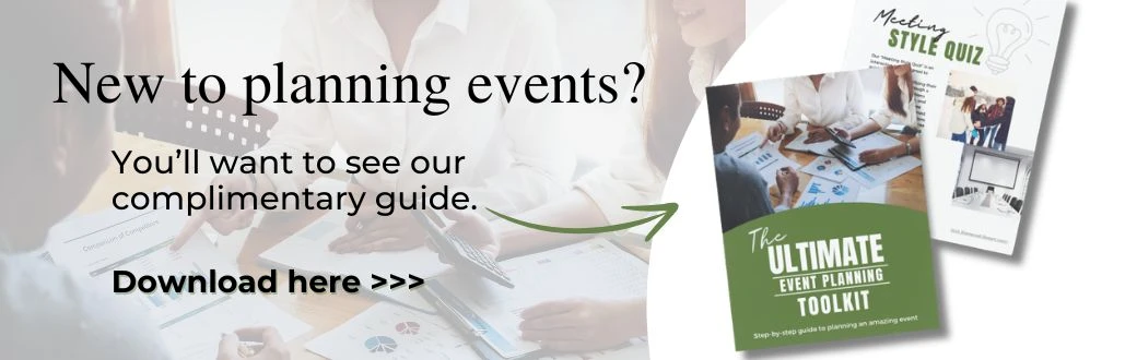 A promotional image offering a free event planning guide, with a call to action to download the Ultimate Event Planning Toolkit.